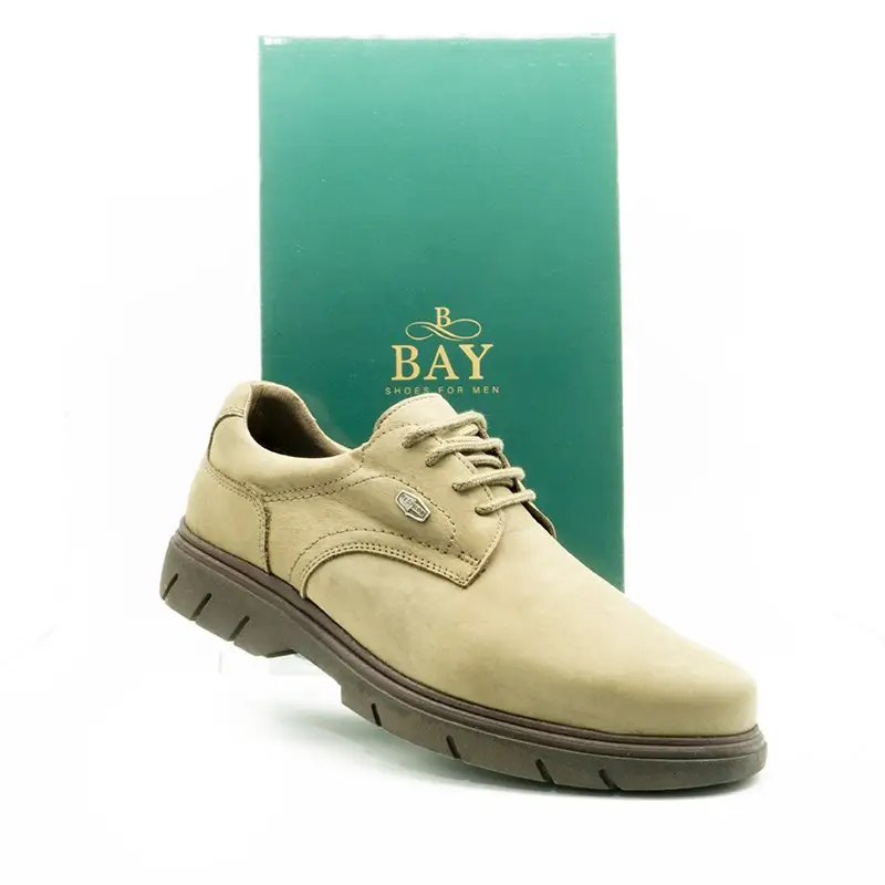 Zapatos Derby impermeables e hidrofugados. Modelo c510 Caqui Gris.