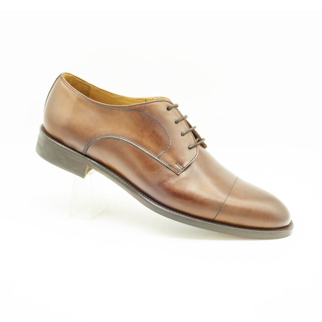 Derby Cuero Marrón Lateral Elevado