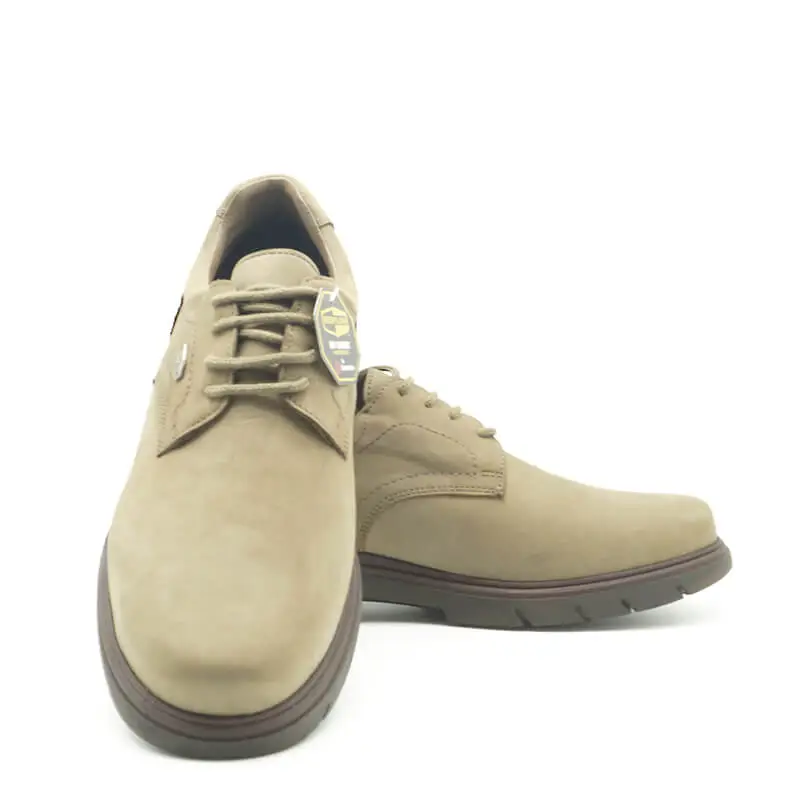 Zapatos Bay, casual con cordones hidrofugado modelo C510, color khaki-gris 2.